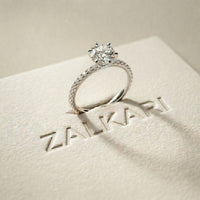 The Eloise 1.50 CT Round Lab Grown Diamond Pave Ring White