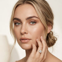 3 CT Cushion Cut Lab Grown Diamond Cambria Ring Gold