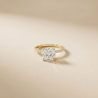 3 CT Cushion Cut Lab Grown Diamond Cambria Ring Gold