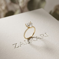 3 CT Heart Cut The Valentina Lab Grown Diamond Ring For Girls Gold