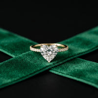 3 CT Heart Cut The Valentina Lab Grown Diamond Ring For Girls Gold