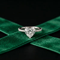 3 CT Heart Cut The Valentina Lab Grown Diamond Ring For Girls White