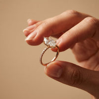 3 CT Marquise Cut Lab Grown Verona Diamond Ring Rose Gold