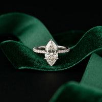 3 CT Marquise Cut Lab Grown Verona Diamond Ring White