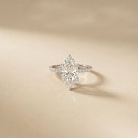 3 CT Marquise Cut Lab Grown Verona Diamond Ring White
