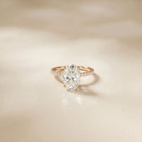The Brixton 3 CT Oval Cut Lab Grown Diamond Ring For Girls Rose Gold