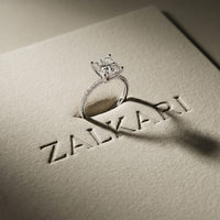The Everleigh 3 CT Princess Cut Lab Grown Diamond Pave Engagement Ring White