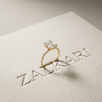 3 CT Radiant Cut Bellamy Lab Grown Diamond Engagement Ring Gold