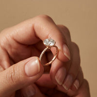 3 CT Round Cut Madeleine Lab Grown Diamond Engagement Ring Rose Gold