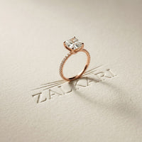 The Whitmore 3 CT Asscher Cut Lab Grown Diamond Engagement Ring Rose Gold