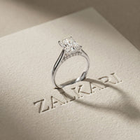 2.20 CT Radiant Cut Lab Grown Diamond Hidden Halo Engagement Ring White