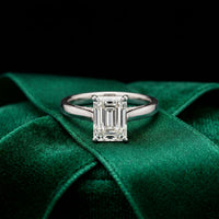 2.20 CT Radiant Cut Lab Grown Diamond Hidden Halo Engagement Ring White