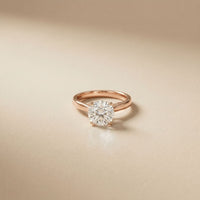 2.20CTW Round Lab Grown Diamond Bloom Ring For Her Rose Gold