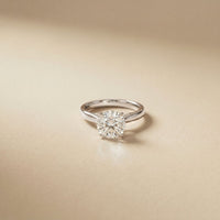 2.20CTW Round Lab Grown Diamond Bloom Ring For Her White