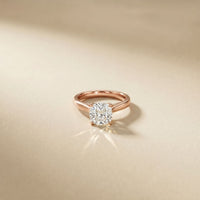 2.20CTW Cushion Lab Grown Diamond Whisper Ring For Girls Rose Gold
