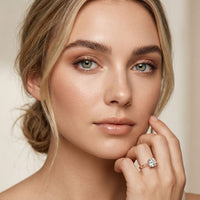 2.20CTW Cushion Lab Grown Diamond Whisper Ring For Girls Rose Gold