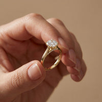 2.20CTW Cushion Lab Grown Diamond Whisper Ring For Girls Gold