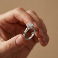 2.20CTW Cushion Lab Grown Diamond Whisper Ring For Girls White