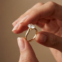 The Golden Dawn 2.20CT Oval Cut Lab Grown Diamond Ring Gold