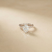 The Golden Dawn 2.20CT Oval Cut Lab Grown Diamond Ring White