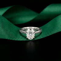 The Golden Dawn 2.20CT Oval Cut Lab Grown Diamond Ring White
