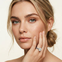 The Golden Dawn 2.20CT Oval Cut Lab Grown Diamond Ring White