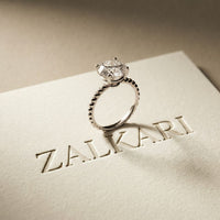 2.80 CTW Round Lab Grown Diamond Sunlit Vow Beaded Ring White