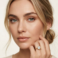 1 CTW Round Lab Grown Diamond Midnight Sculpt Ring Gold