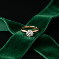 1CT Round Cut Lab Grown Diamond Solitaire Pure Elan Ring Rose Gold