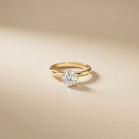 1CT Round Cut Lab Grown Diamond Solitaire Pure Elan Ring Gold