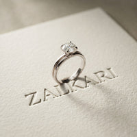 1CT Round Lab Grown Diamond Lunar Crest Ring White