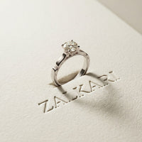 1 CT Round Vintage Shank Lab Grown Diamond Engagement Ring White