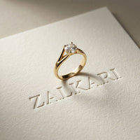 1 CT Round Cut Lab Grown Diamond Ivory Crown Ring Gold