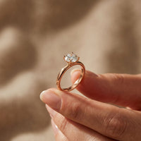 1 CT Round Lab Grown Diamond Tulip Solitaire Anniversary Ring For Her Rose Gold