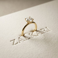 1 CT Round Lab Grown Diamond Tulip Solitaire Anniversary Ring For Her Gold