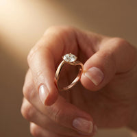 1 CT Round Lab Grown Diamond Infinity Flow Engagement Ring For Women Rose Gold