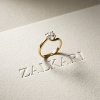 1 CT Round Lab Grown Diamond Infinity Flow Engagement Ring For Women Gold
