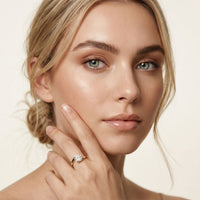 1 CT Round Lab Grown Diamond Infinity Flow Engagement Ring For Women Gold