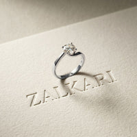 1 CT Round Lab Grown Diamond Infinity Flow Engagement Ring For Women White