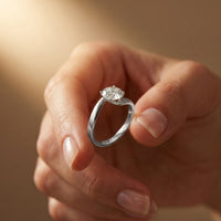 1 CT Round Lab Grown Diamond Infinity Flow Engagement Ring For Women White
