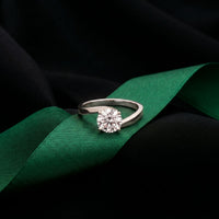 1 CT Round Lab Grown Diamond Infinity Flow Engagement Ring For Women White