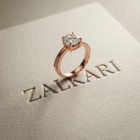2 CT Round Lab Grown Diamond Regal Split Band Ring Rose Gold