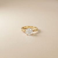 2 CT Round Lab Grown Diamond Regal Split Band Ring Gold