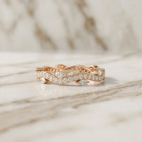 0.70CT Bound By Love Lab Grown Diamond Wedding Band Rose Gold