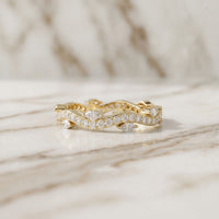 0.70CT Bound By Love Lab Grown Diamond Wedding Band Gold