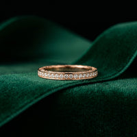 0.50CT Forever Bound Lab Grown Diamond Wedding Band For Her Rose Gold