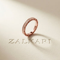 0.50CT Forever Bound Lab Grown Diamond Wedding Band For Her Rose Gold