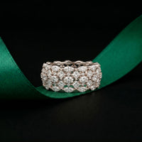 3.30CT Forever Intertwined Lab Grown Diamond Wedding Band rose gold