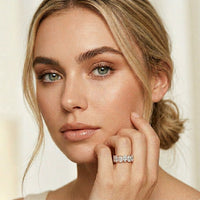5CT Everlasting Harmony Lab Grown Diamond Wedding Band Rose Gold