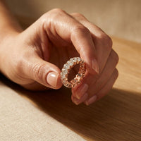 5CT Everlasting Harmony Lab Grown Diamond Wedding Band Rose Gold